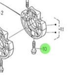 Nanni Diesel 970302761 - Bearing Case Bolt No.02 for Crankshaft Assemblies