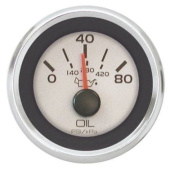 Veethree 65526SSFE - Argent Pro Oil Pressure Meter 0-80psi (Sw)