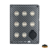Trem L0680308 - Vertical Electrical Panel With Prewired Circuit Breaker With USB-USBC-Voltmeter 3 Buttons 5 Switches