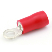 Ring Terminal - Red, 3.7mm, 100 pcs