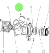 Nanni Diesel 970312420 - Sea Water Pump Body for T4 Series Engines