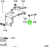 Nanni Diesel 39620405 - Washer for Alternator and Exhaust Elbow Fixing