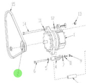 Nanni Diesel 95312336 - Alternator for N4.115 Engines