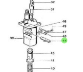 Nanni Diesel 970492163 - Injection Pump Control Rack for HE Engines