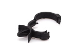 Ripca Convoluted Tubing Mounting Clips, Black, Pack of 25