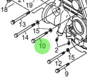 Nanni Diesel 970301927 - M8x70 Bolt for Timing Gear Case and Cylinder Head Assemblies