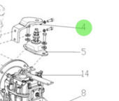 Nanni Diesel 95310642 - Engine Mount Foot for N3.21 Sail Drive Engines