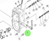 Nanni Diesel 970313652 - Fork Lever Shaft for Governor