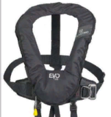 Plastimo 65183 - Evo 165 Lifejacket With Harness, Black, With Crutch Strap, Automatic