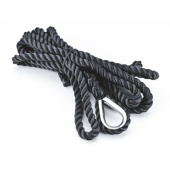 Bukh PRO T5212209 - POLYESTER ROPE BLACK Ø12 W/THIMBLE