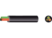 Automarine Round PVC Trailer Cable Black 3 x 1.5 mm² 30 m
