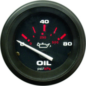 Veethree 57903E - Amega Domed Oil Pressure Meter 80psi (SW)