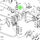 Nanni Diesel 970313112 - Turbocharger for Turbo and Exhaust Mixer Assembly