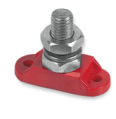 BEP IS-6MM-1R – Insulated Stud Module 1x Ø6 mm, Positive (Red)