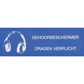 Marine Hearing Protection Must Be Worn Safety Sticker, Dutch, Soft PVC, 170×60 mm