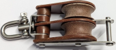 Barton T02231 – Tuphblox Double Swivel Block with Becket 35mm, Plain Bearing, 2x Ø35mm Sheaves, Max Rope 12mm