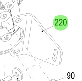 Steyr 701622 - Bracket Support Elbow for SE164E40 and SE144E38 Engines