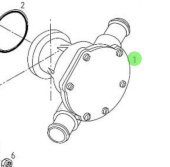 Nanni Diesel 970300495 - Sea Water Pump for 2.40HE Engines