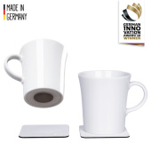 Silwy S027-1402-2-W - Porcelain Magnetic Handle Cups (Pads In White), Set Of 2