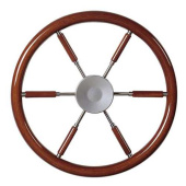 Vetus KWL45 - Steering Wheel with Mahogany Rim and Spokes, 450 mm