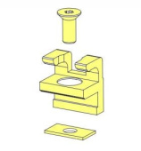 Lewmar 360785990 - Standard Portlight Catch Block - Pair