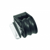 Barton N03250 - Double Upright Block Size 3 45mm – Plain Bearing, 2x Ø45mm Sheaves, Max Rope 10mm