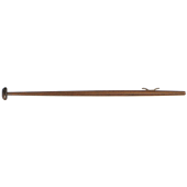 Allpa Wooden Flag Pole, Varnished, L=1250mm, Ø28mm, Base Ø22mm, With Nylon Cleat
