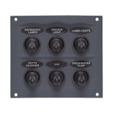 BEP Black Waterproof Panel 6 Switches