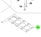 Bukh 22311-2F650 - Cylinder Head Gasket for R210J Engines