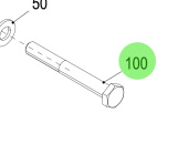 Steyr 3800571-0 - Hex Head Bolt ISO 4014 M10x80 Class 8.8