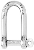 Wichard Self-Locking Long D Shackle - Dia 4 mm