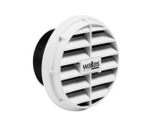 Wallas 3441 - Internally Closable Exhaust Nozzle, Ø 75mm White