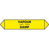 Marine Vapour Pipe Identification Sticker, English, German, French & Dutch, Soft PVC
