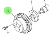 Nanni Diesel 970307124 - Fan Pulley for Fresh Water Pump