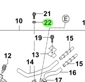 Bukh 31490-27000 - Fuel Line Gasket for R210J Engines