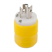 Marinco 15A 125V Locking Plug Yellow