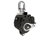 Lewmar 29901330BK - Control Block Triple With Becket And Cleat 30mm
