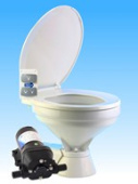 Jabsco 37245-0092 - Quiet Flush Electric Toilet Sea Or River Water Flush Models, Compact Bowl Size, 12 volt dc