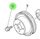 Nanni Diesel 970313345 - Flange Bolt for Fresh Water Pump and Camshaft Assemblies