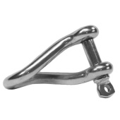 Belship 722544 - Forged Polished Stainless Steel AISI 316 Twisted Shackle With Eye Bolt 4mm (10 pcs)