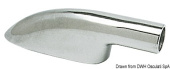 Osculati Chromed Brass Shaped Handrail Bracket, Ø22 mm