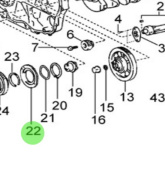 Nanni Diesel 970312154 - Idler Gear Sub-Assembly No. 2 for T4 Series Engines