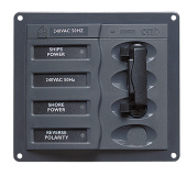 BEP Marine 900-ACCH - AC Circuit Breaker Panel without Meters, 2DP AC230V Stainless Steel