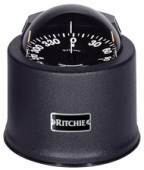 Ritchie Compass 'Globemaster SP-5-B', 12/24/32v, Binnacle Mount, Ø127mm/2 Of 5°, Black (Power- and Sail Boats)