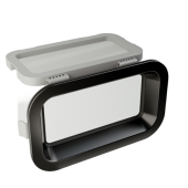 TOPwindows Porthole - R55, 375 x 215, Opening, Black, Single Glass