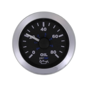 Veethree 781028SDFE - Matrix Oil Pressure Meter 80psi, 2", Black With SS Bezel