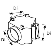 Webasto 1320926A - Heater Duct Flap Valve Y Branch 90mm