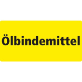 Marine Oil Absorbent Material Identification Sticker "Ölbindemittel", German, Soft PVC, 180×100 mm