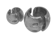 E. Polipodio Zinc Propeller Shaft Ball Anodes, Shaft Ø18–50 mm
