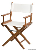 Osculati 71.323.21 - Teak Folding Chair White Fabric